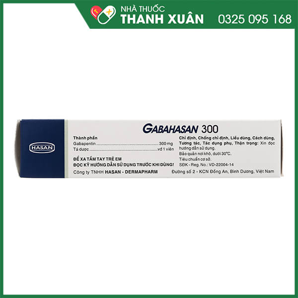 Gabahasan 300 trị động kinh, đau dây thần kinh